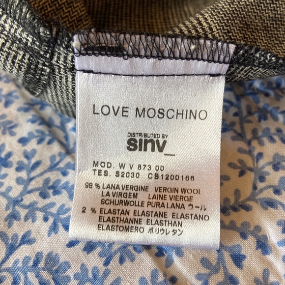 Love Moschino Wool V-Neck Wrap Dress | Size 4 - Picture 8 of 11